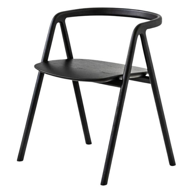 Chaise de salle à manger Laakso, noire, fabriquée par Choice