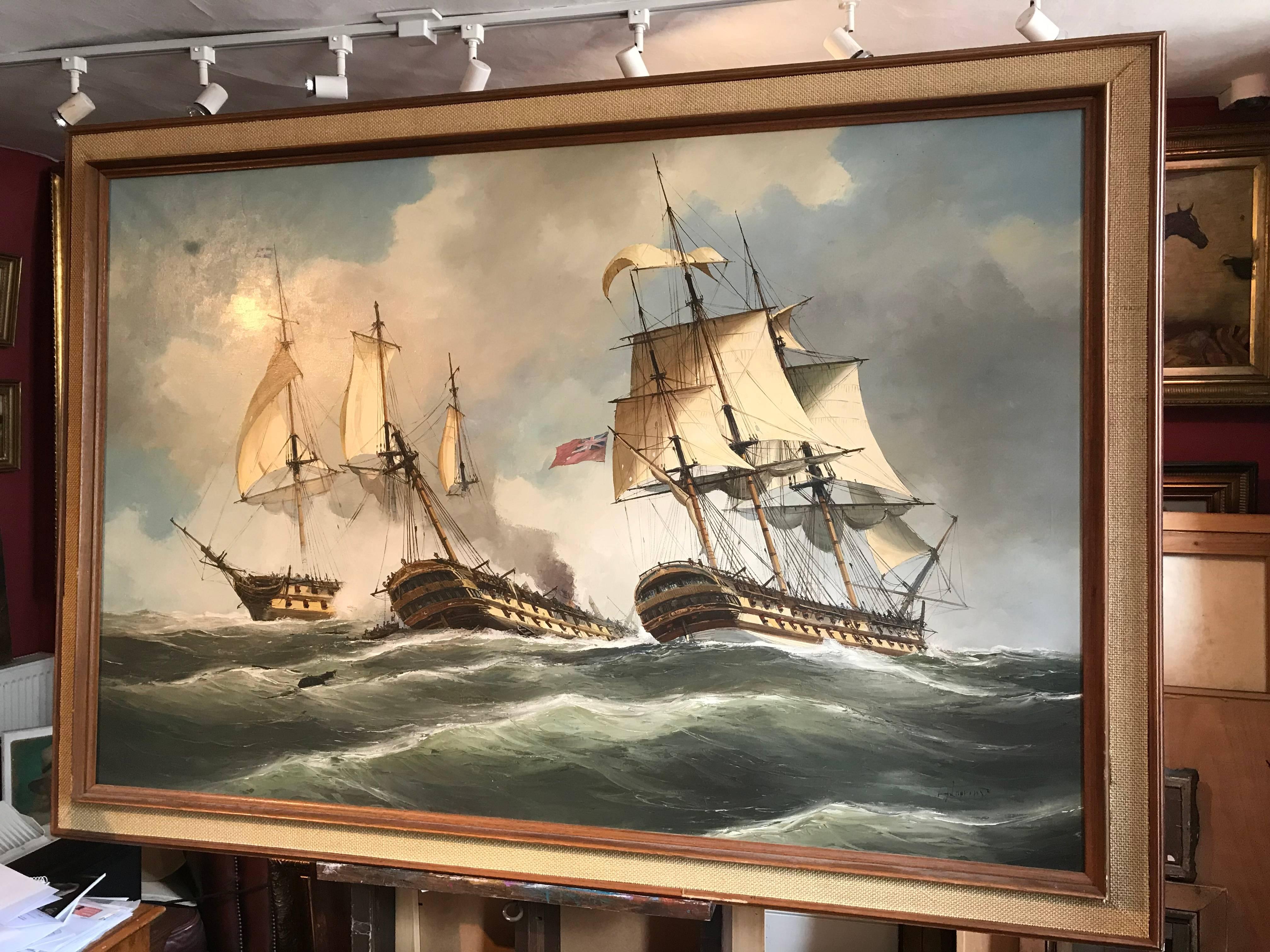napoleonic naval battle painting