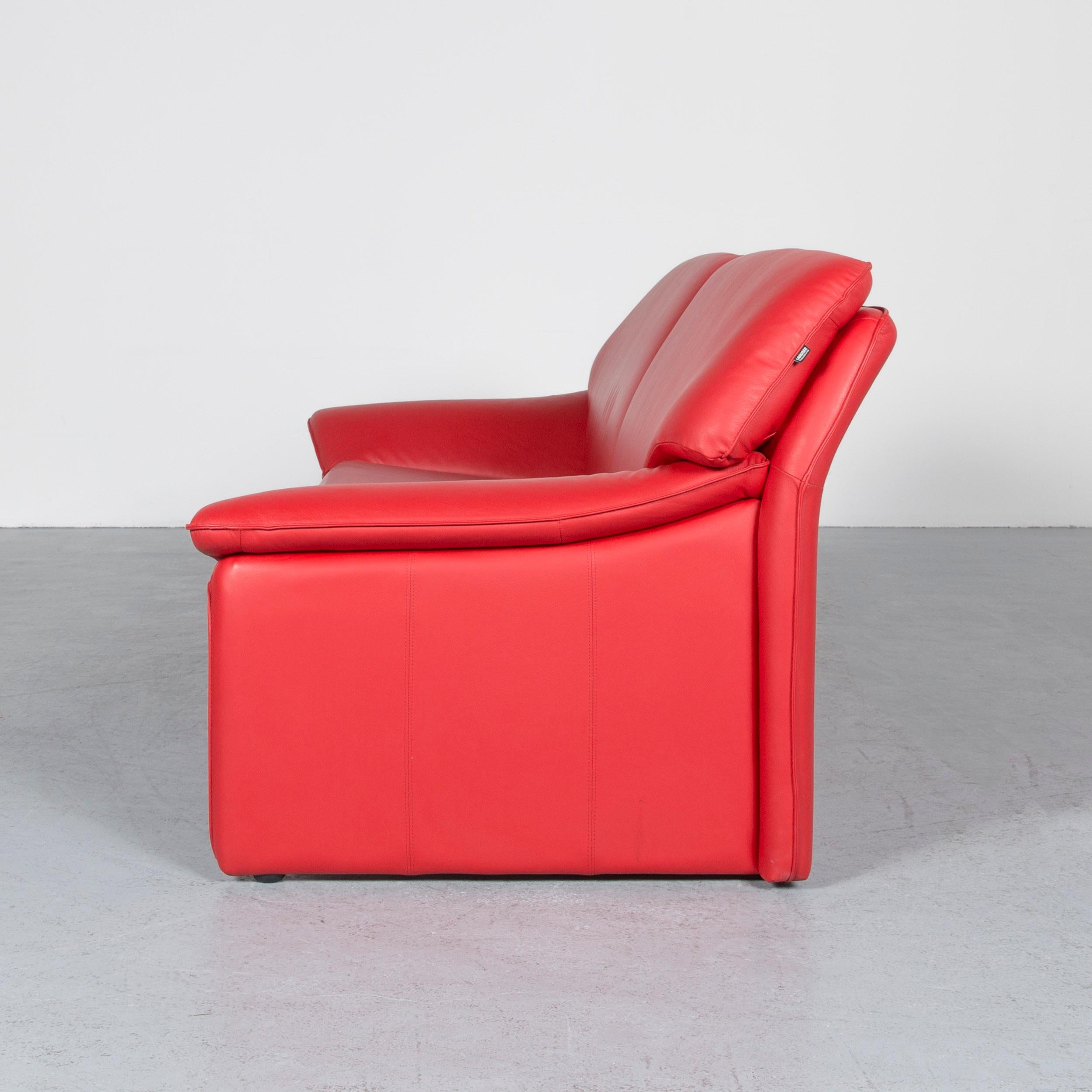 Laauser Atlanta Designer-Sofa, rot, zweisitzige Couch aus Leder im Angebot 6