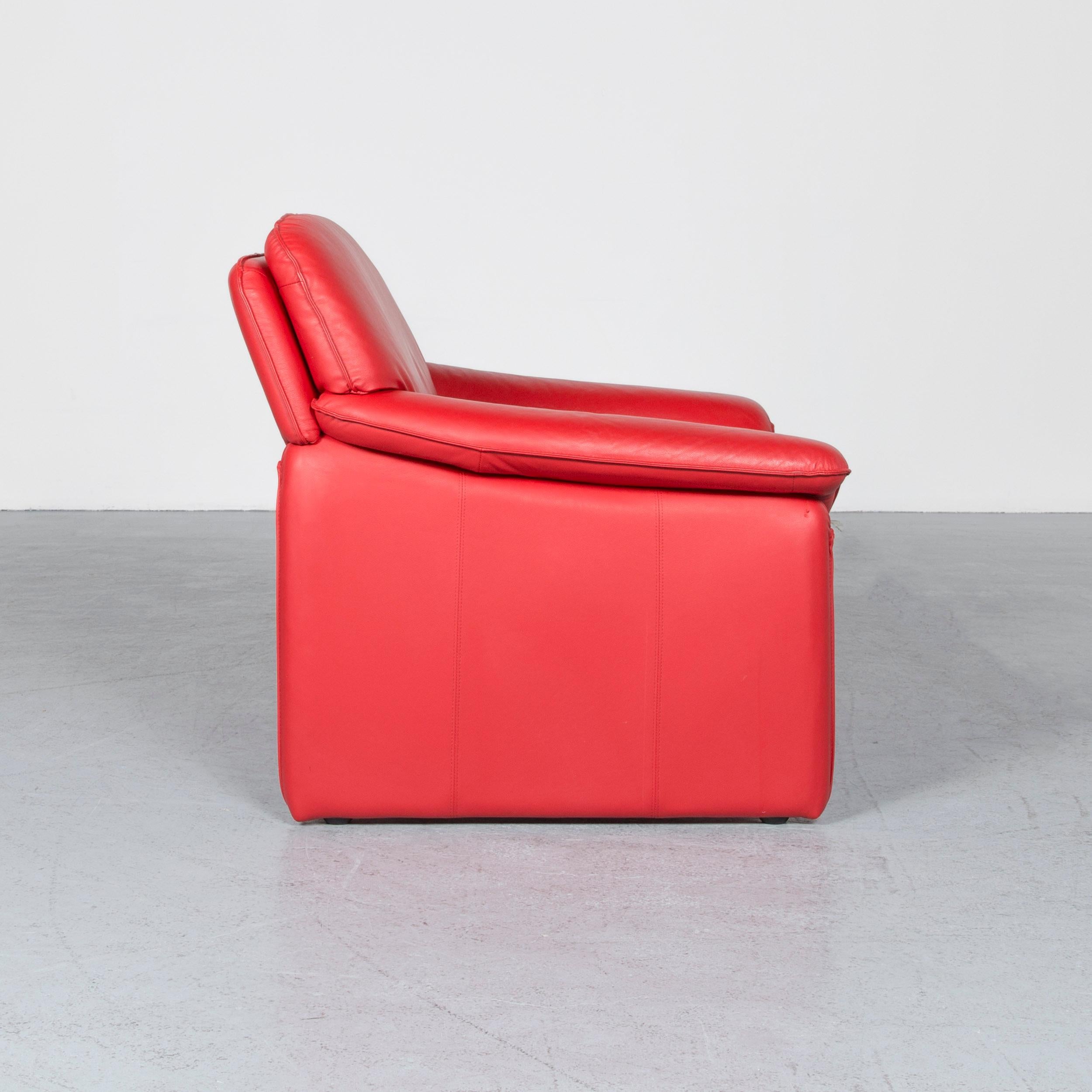 Laauser Atlanta Designer-Sofa, rot, zweisitzige Couch aus Leder im Angebot 12