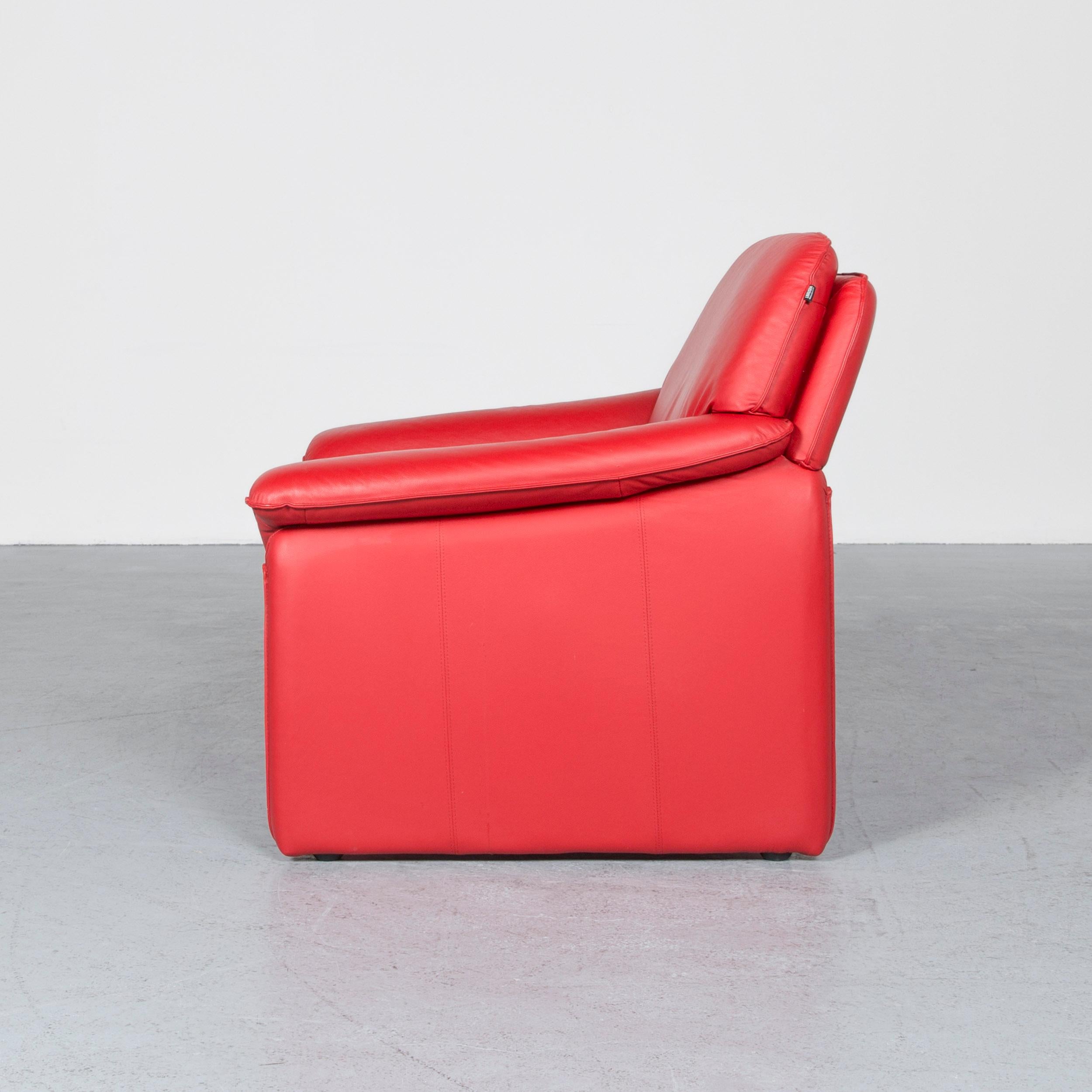 Laauser Atlanta Designer-Sofa, rot, zweisitzige Couch aus Leder im Angebot 14