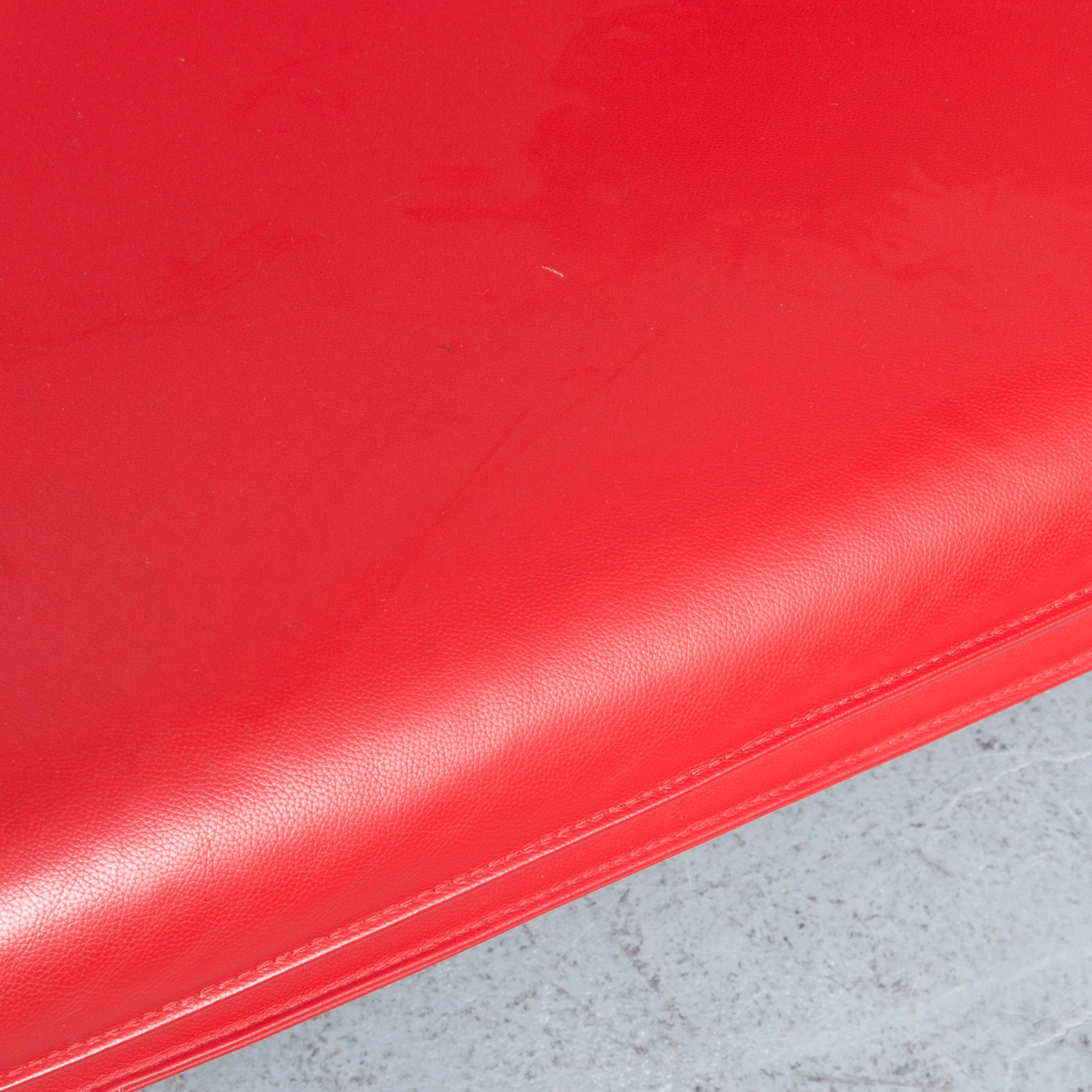 Laauser Atlanta Designer-Sofa, rot, zweisitzige Couch aus Leder im Angebot 1