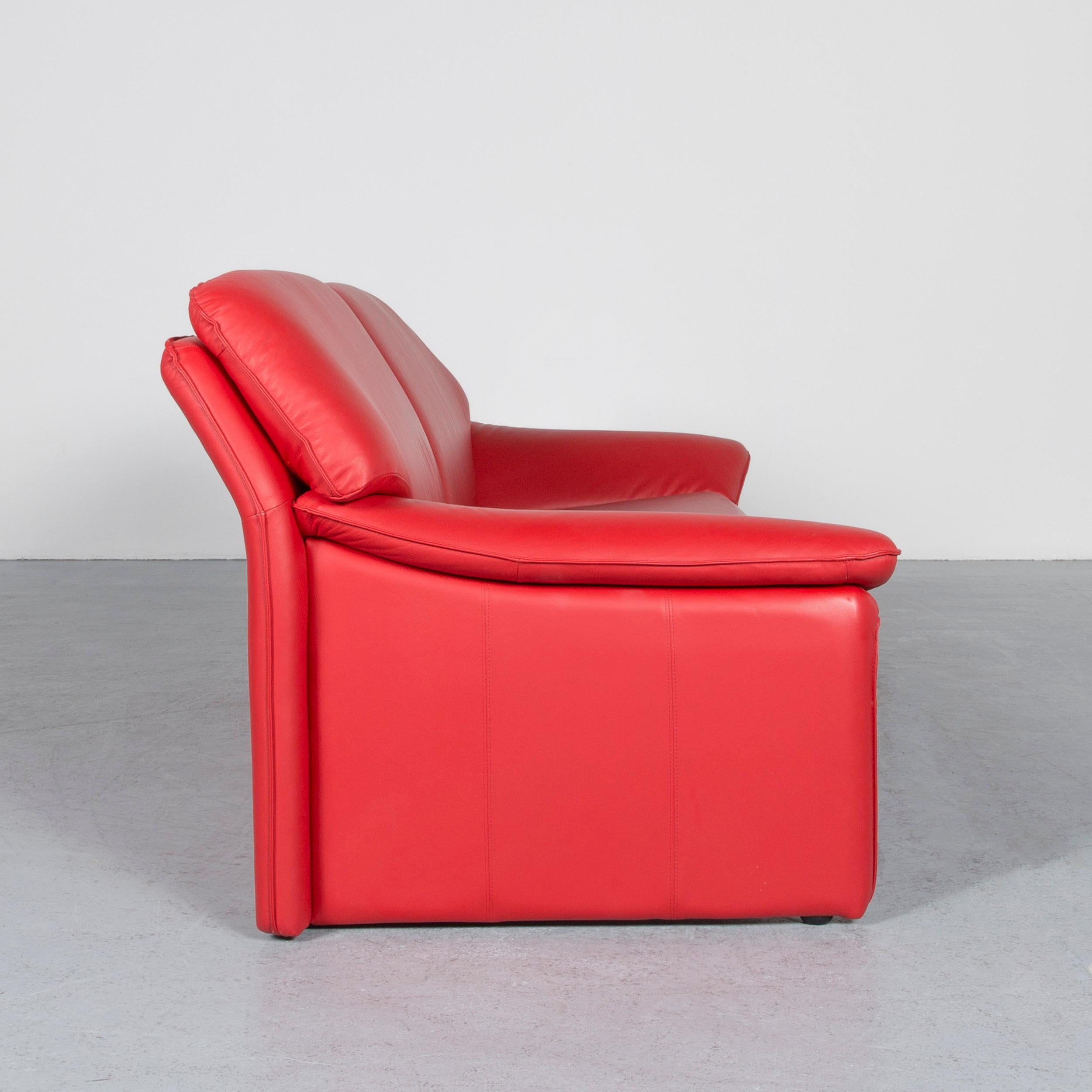 Laauser Atlanta Designer-Sofa, rot, zweisitzige Couch aus Leder im Angebot 4