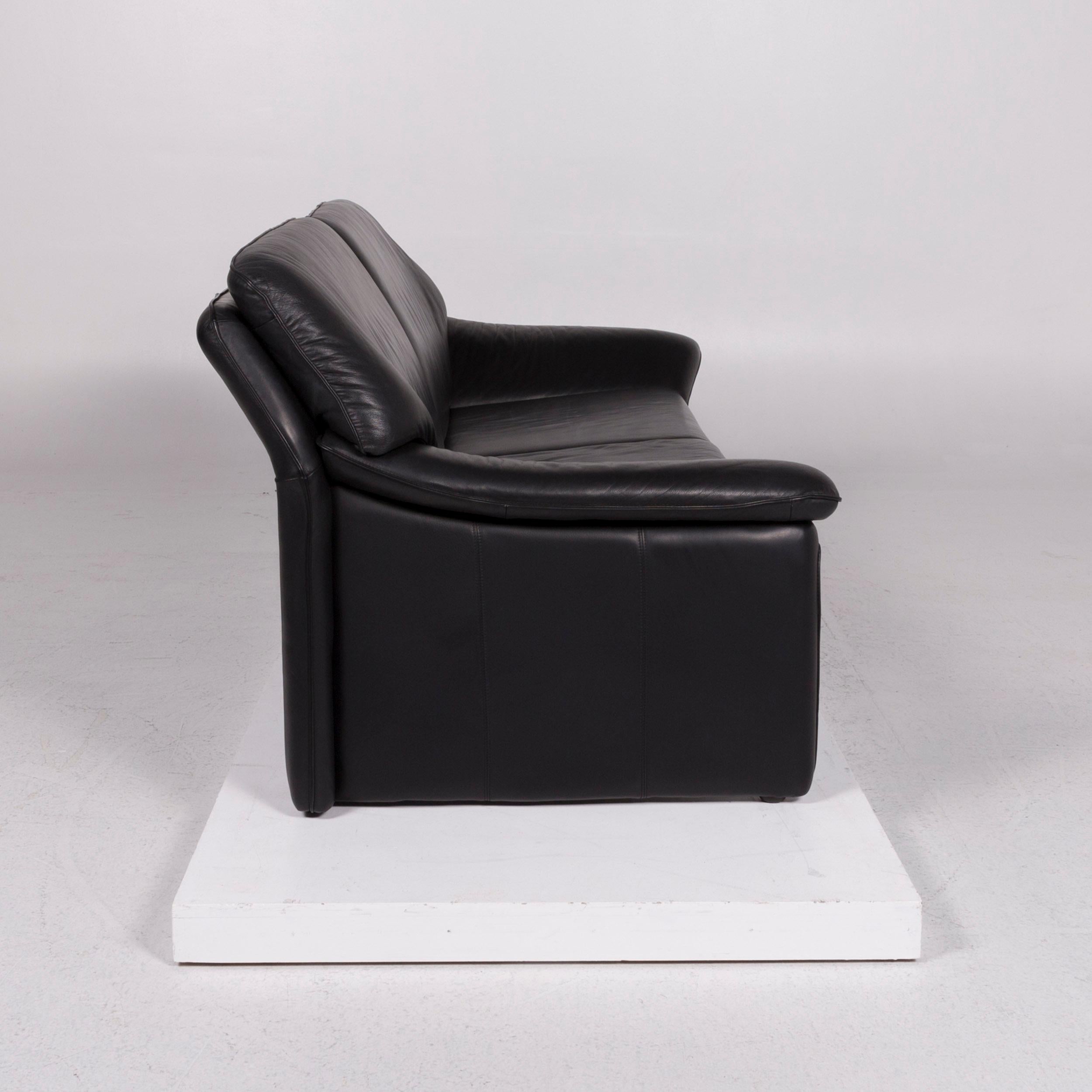Laauser Atlanta Leder-Sofa mit schwarzem Dreisitzer im Zustand „Gut“ in Cologne, DE