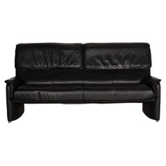 Laauser Camaro Leather Sofa Black Two Seater Couch