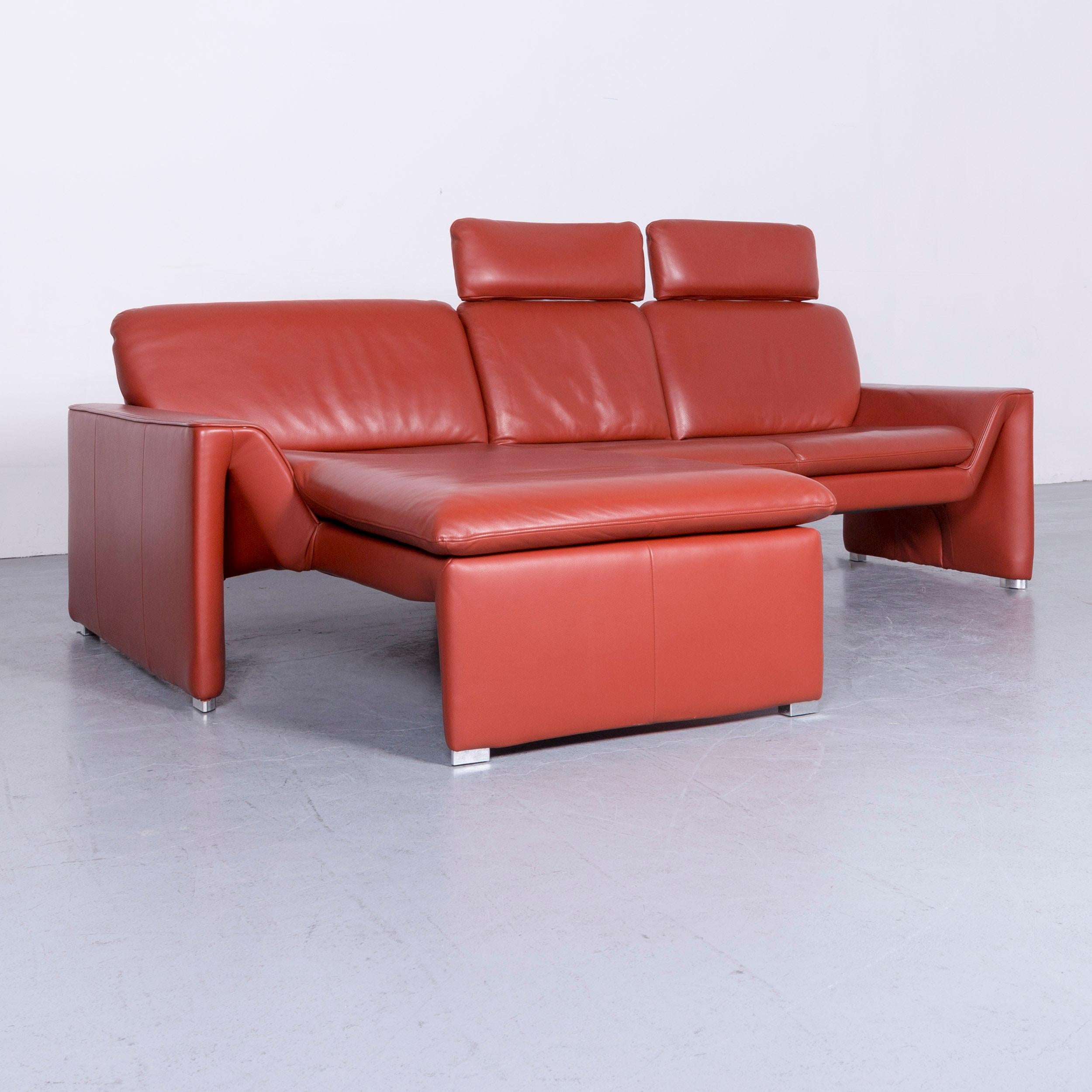 We bring to you a Laauser Corvus designer sofa corner-sofa footstool set leather red couch.