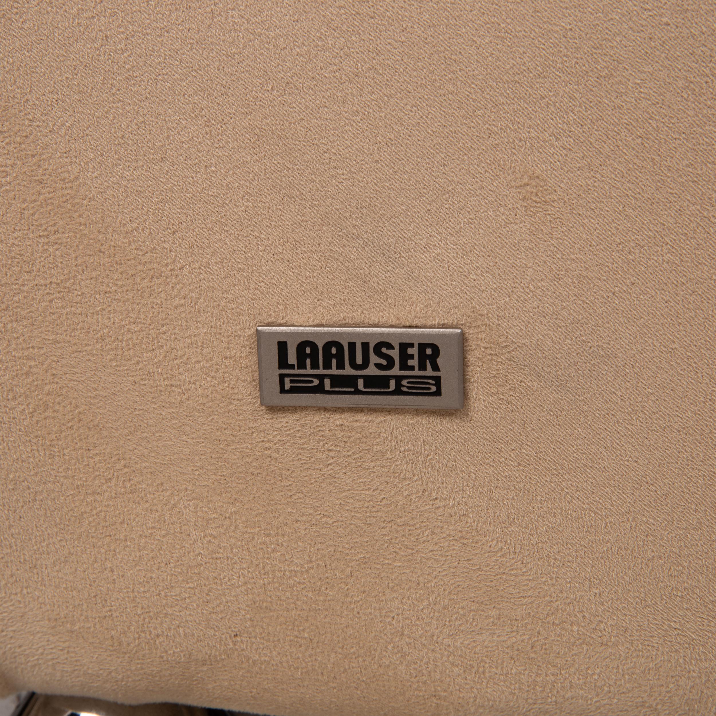 Contemporary Laauser Dacapo Fabric Armchair Beige Function For Sale