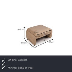 Tabouret en tissu beige Dacapo de Laauser