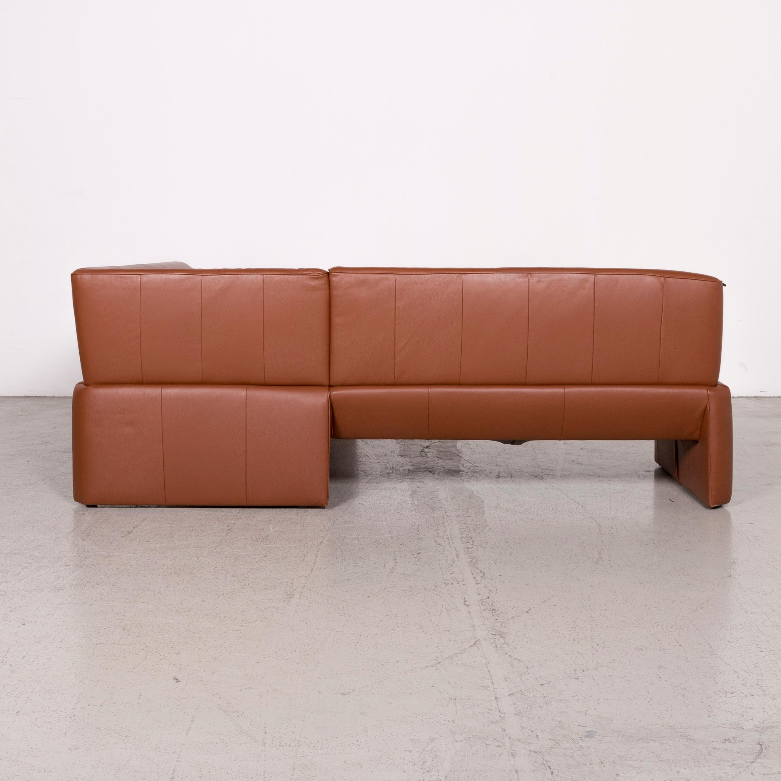 Laauser Designer Corner Sofa Brown Cognac Genuine Leather Sofa Couch For Sale 1