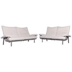 Laauser Designer Fabric Sofa Set White Three-Seat Two-Seat Couch