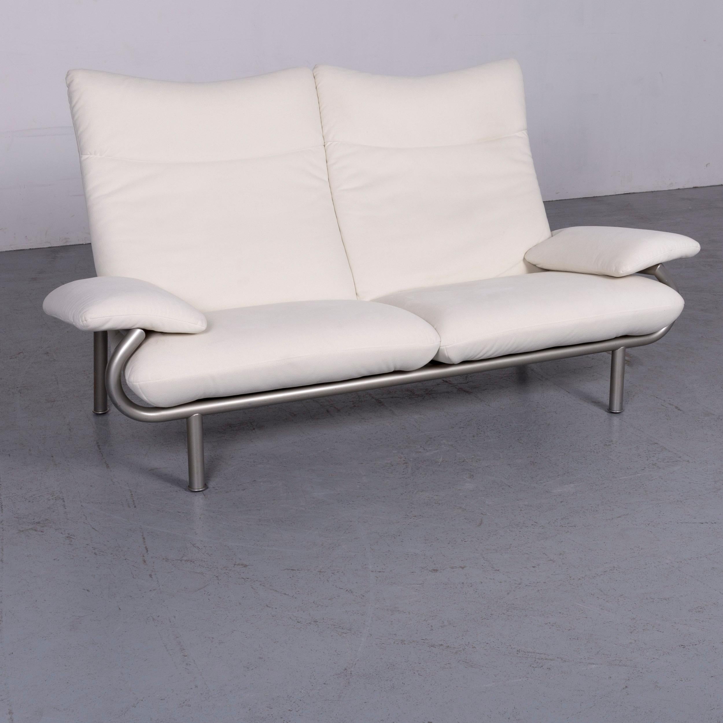 We bring to you a Laauser designer fabric sofa white two-seat couch.