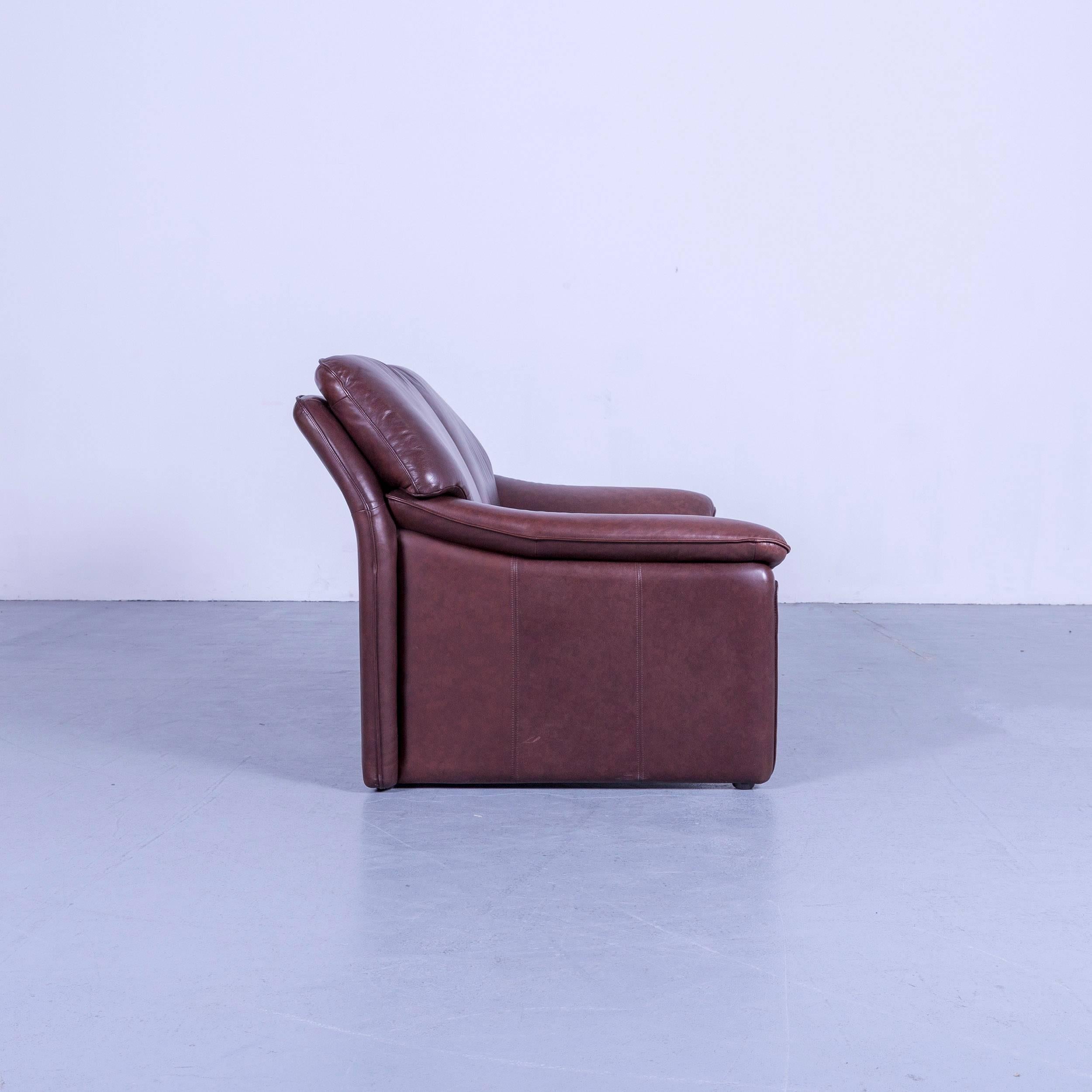 Laauser Designer Leather Sofa Brown Two-Seater 2