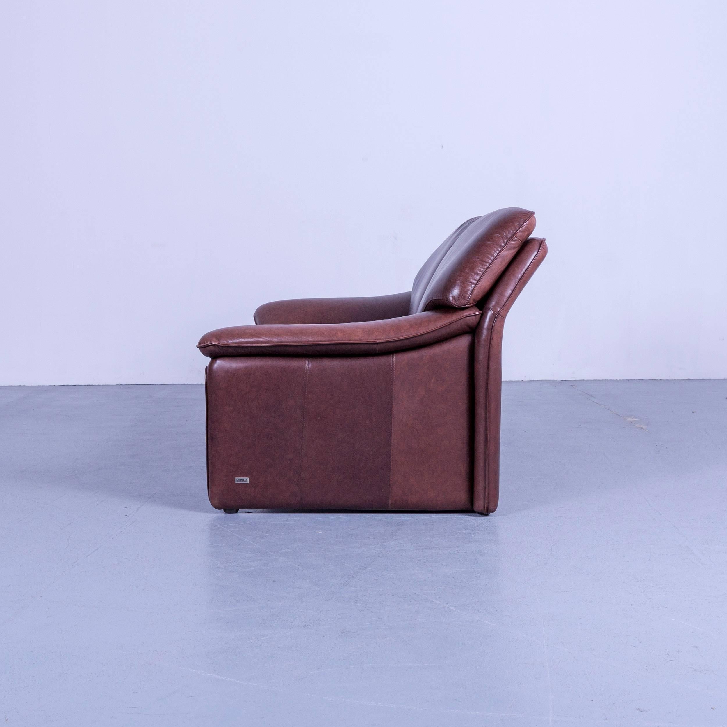 Laauser Designer Leather Sofa Brown Two-Seater 4