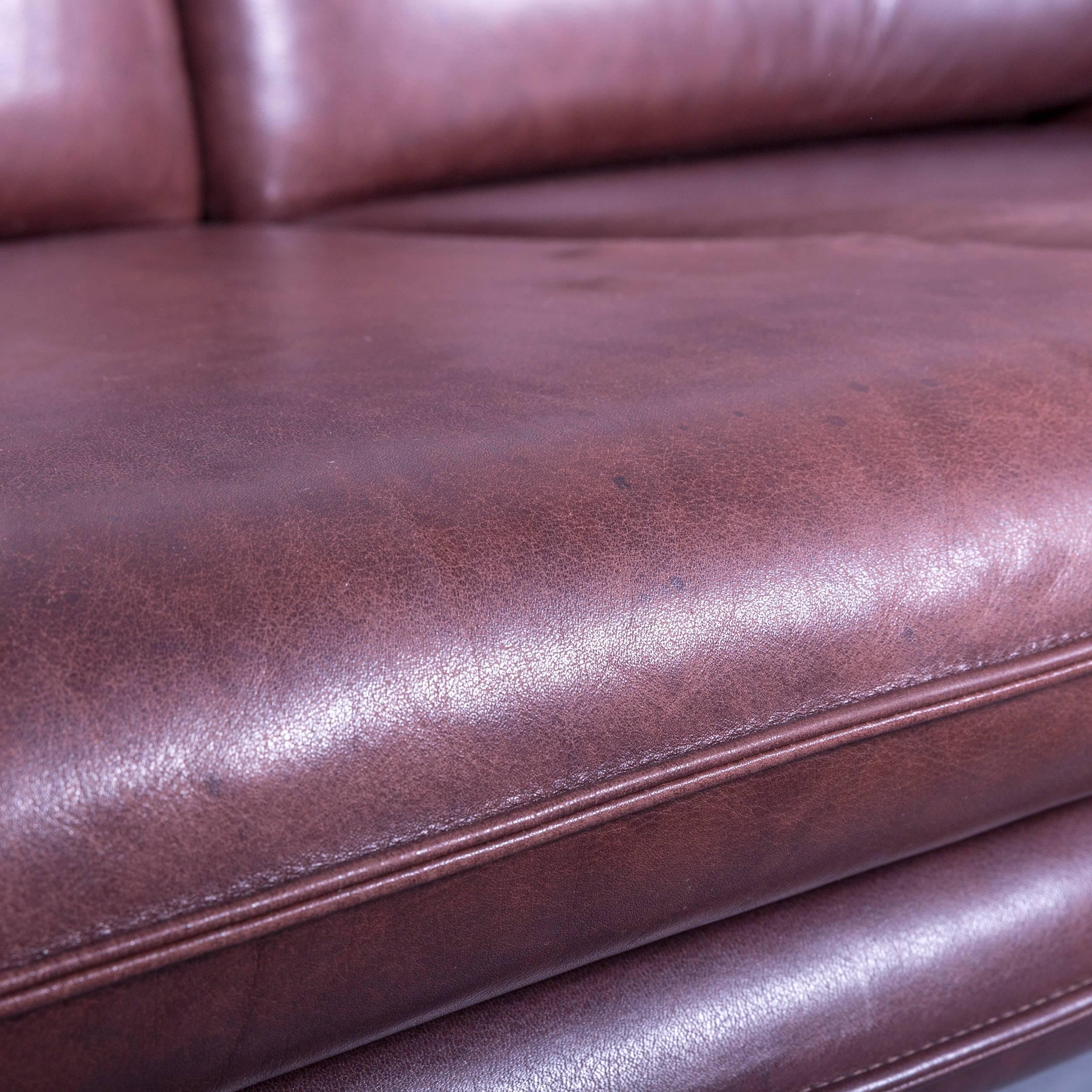 brown leather couch