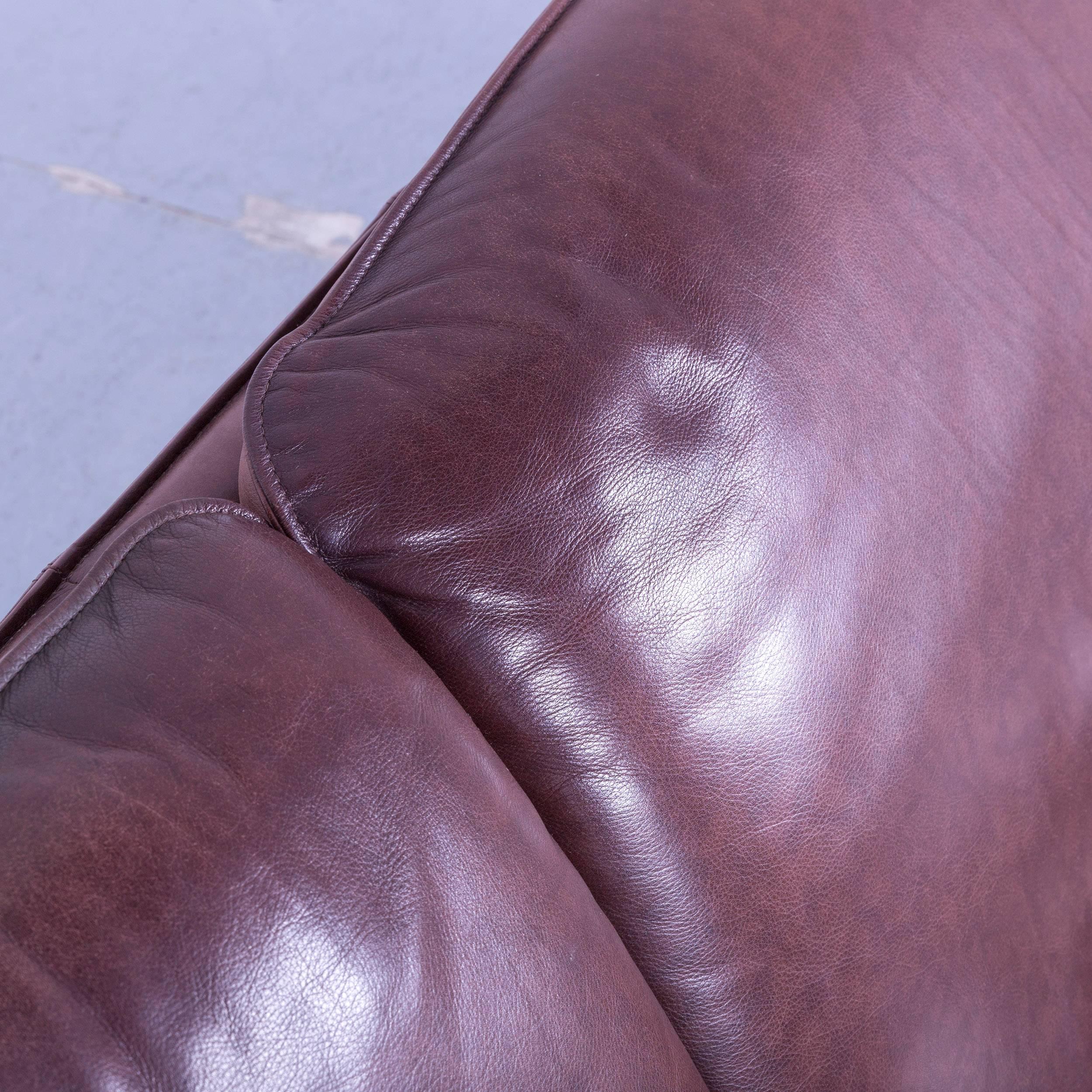 Laauser Designer Leather Sofa Brown Two-Seater In Good Condition In Cologne, DE