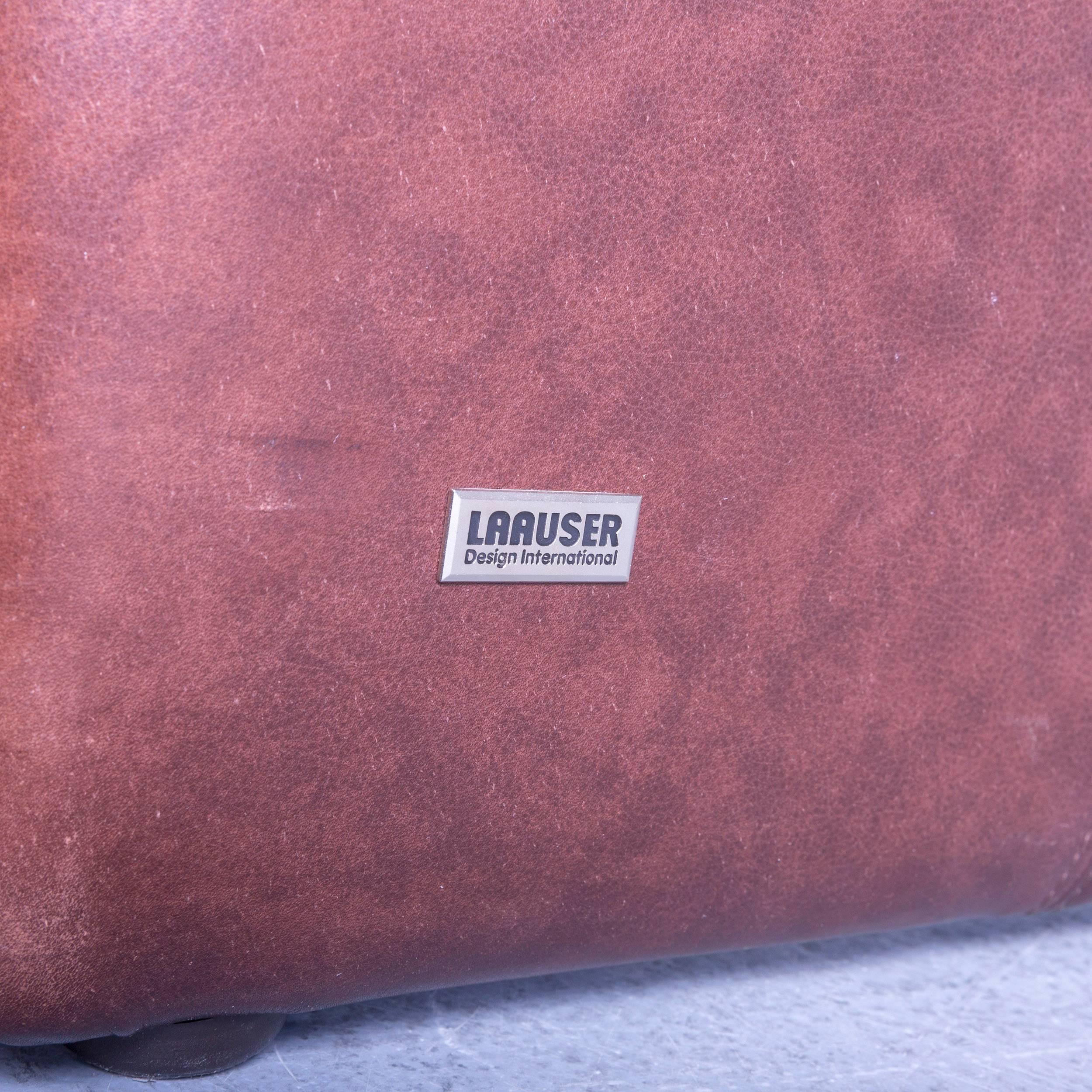 Laauser Designer Leather Sofa Brown Two-Seater 1