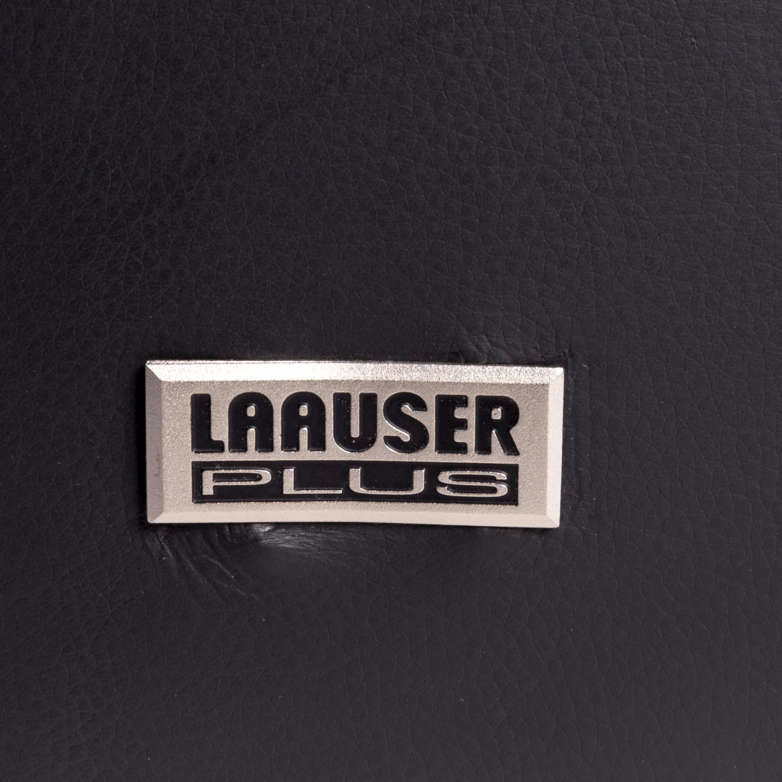 Laauser Flair Designer-Leder-Sofa mit zwei Sitzen aus schwarzem echtem Leder 1