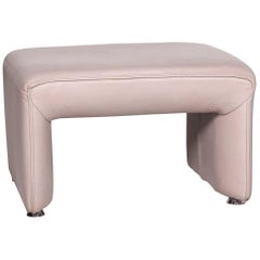 Laauser Flair Leather Stool Gray Footstool