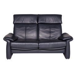 Laauser Leder-Sofa Blaue Zweisitzer-Kommode