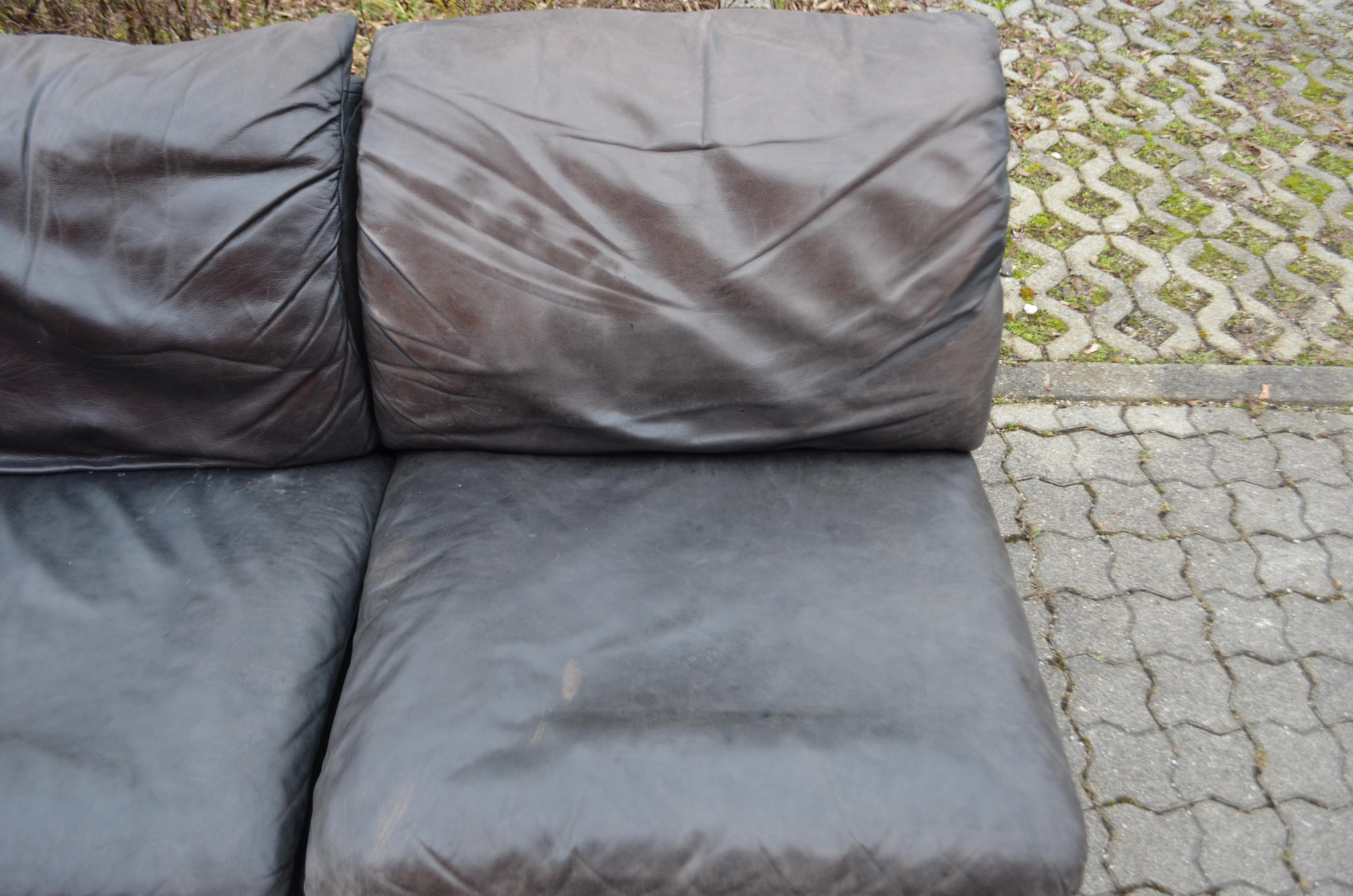 Fin du 20e siècle Canapé modulaire sectionnel en cuir patchwork vintage Laauser, 1970 en vente