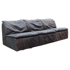 Modulares Vintage-Sofa aus Leder mit Patchworkmuster von Laauser, 1970er Jahre