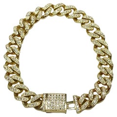 Lab Created Diamond Cuban Link Bracelet