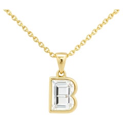 Lab Diamond Letter Initial Necklace