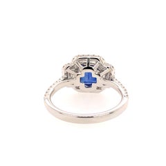 Lab Grown Blue Sapphire Engagement Ring