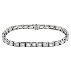 Used Lab-Grown Diamond Emerald-Cut Tennis Bracelet