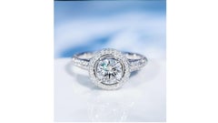 Lab Grown Diamond Ring 18 Karat White Gold