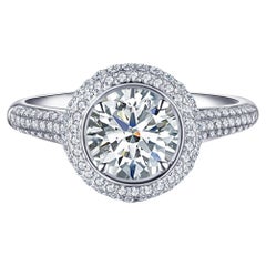Lab Grown Diamond Ring 18 Karat White Gold