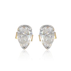 Lab grown Diamond Stud Earring Solid 14k Yellow Gold Jewelry Stud Earrings