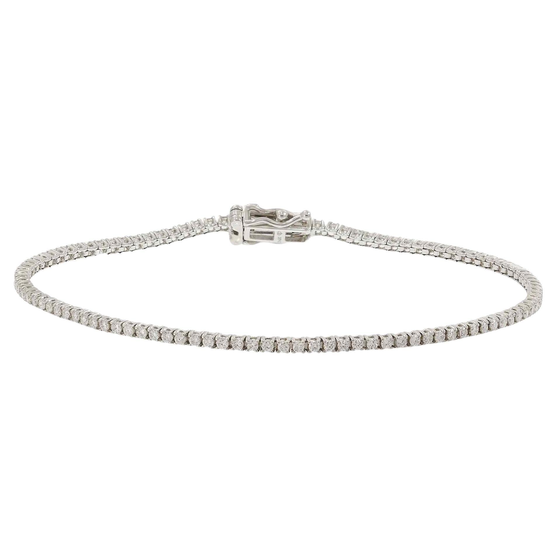 Lab Grown Diamond Tennis Bracelet in 14KT White Gold - 1.00CT For Sale