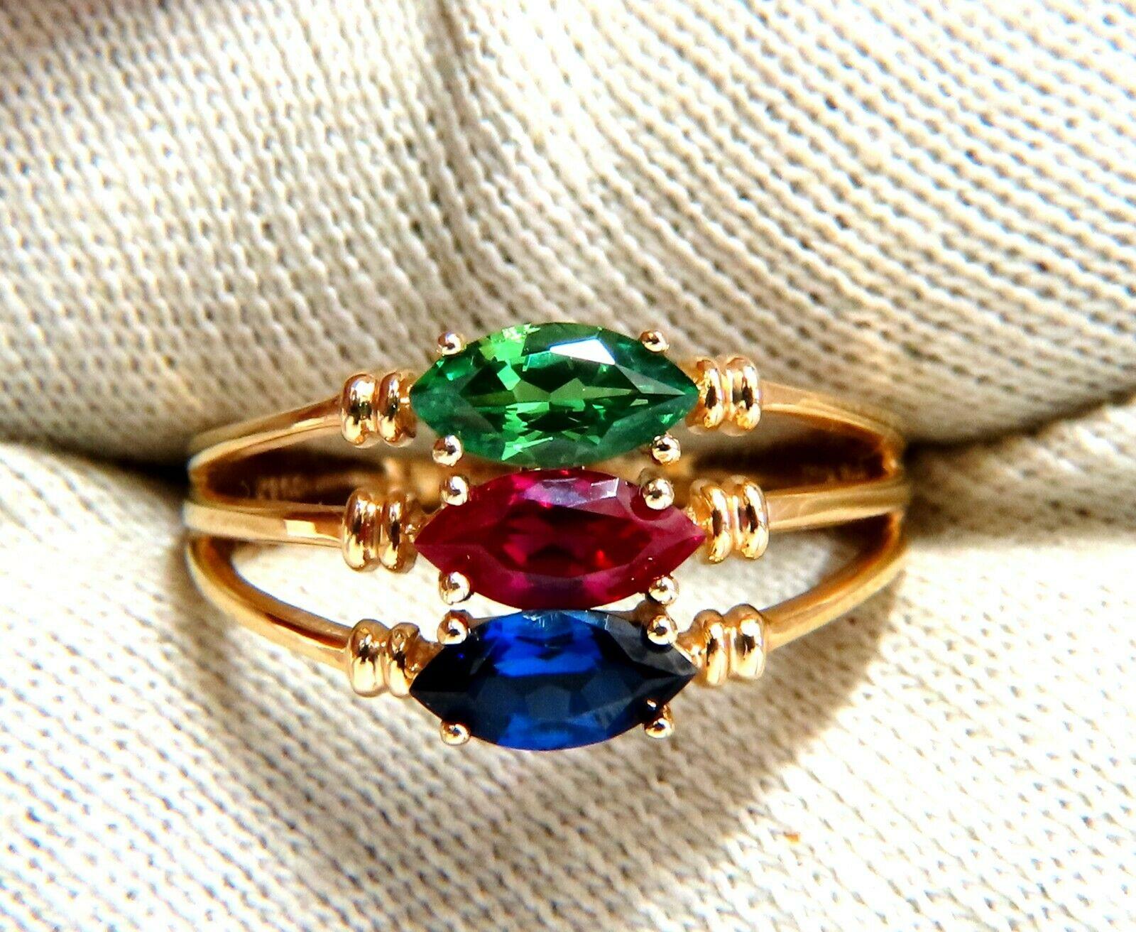 ruby sapphire emerald ring