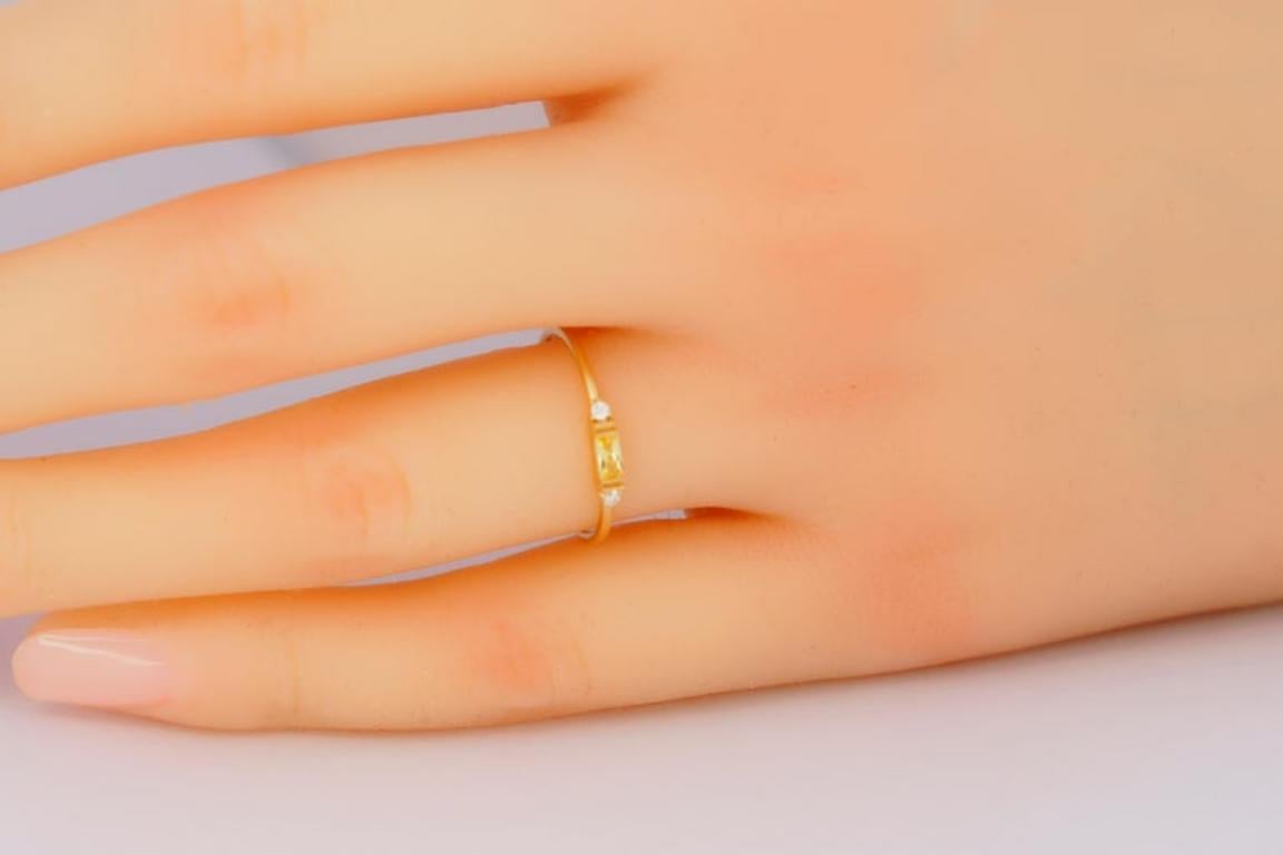 Lab Sapphire Ring 8