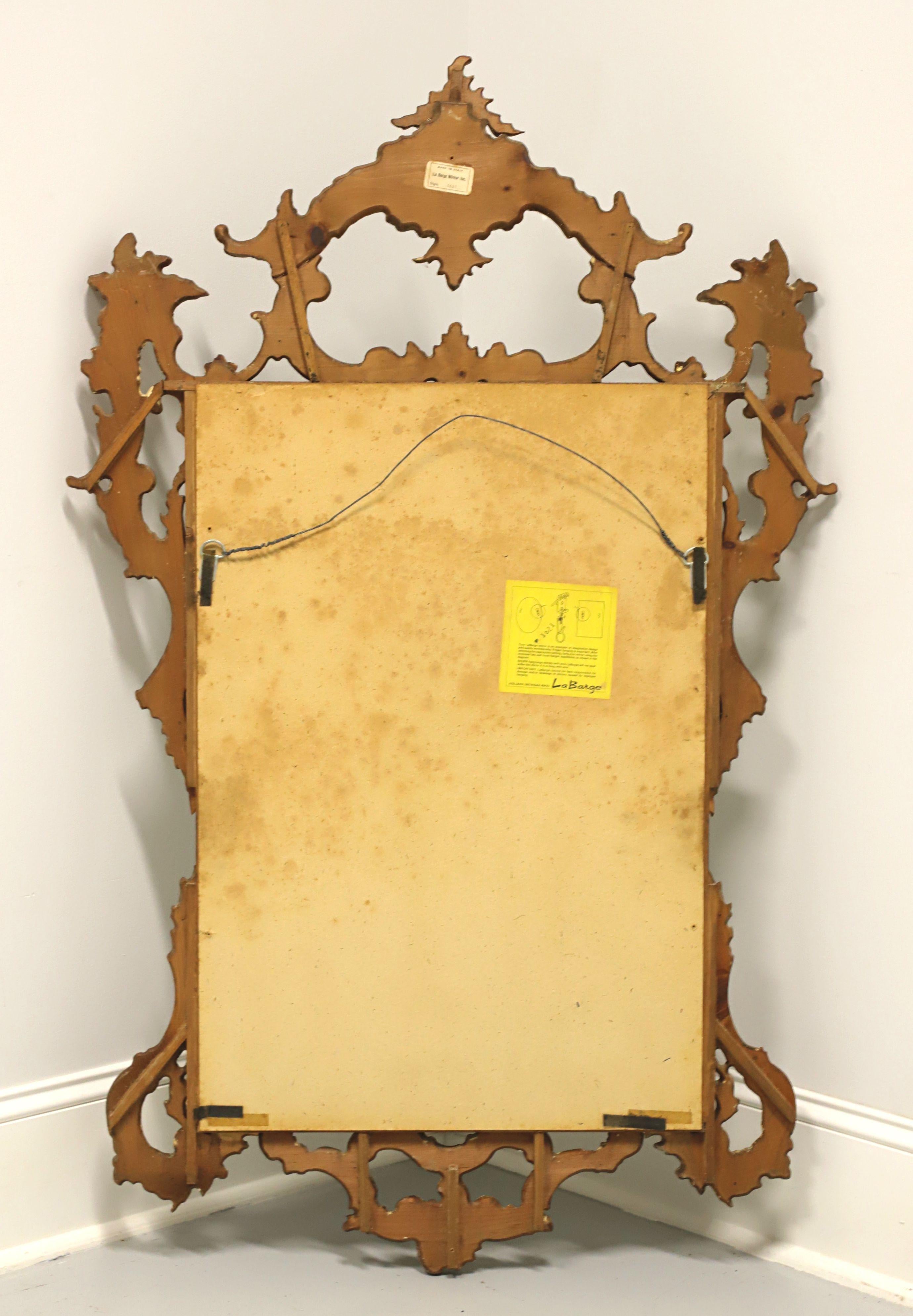 LABARGE 1960's Gold Carved French Louis XV Rococo Parclose Wall Mirror - A 2