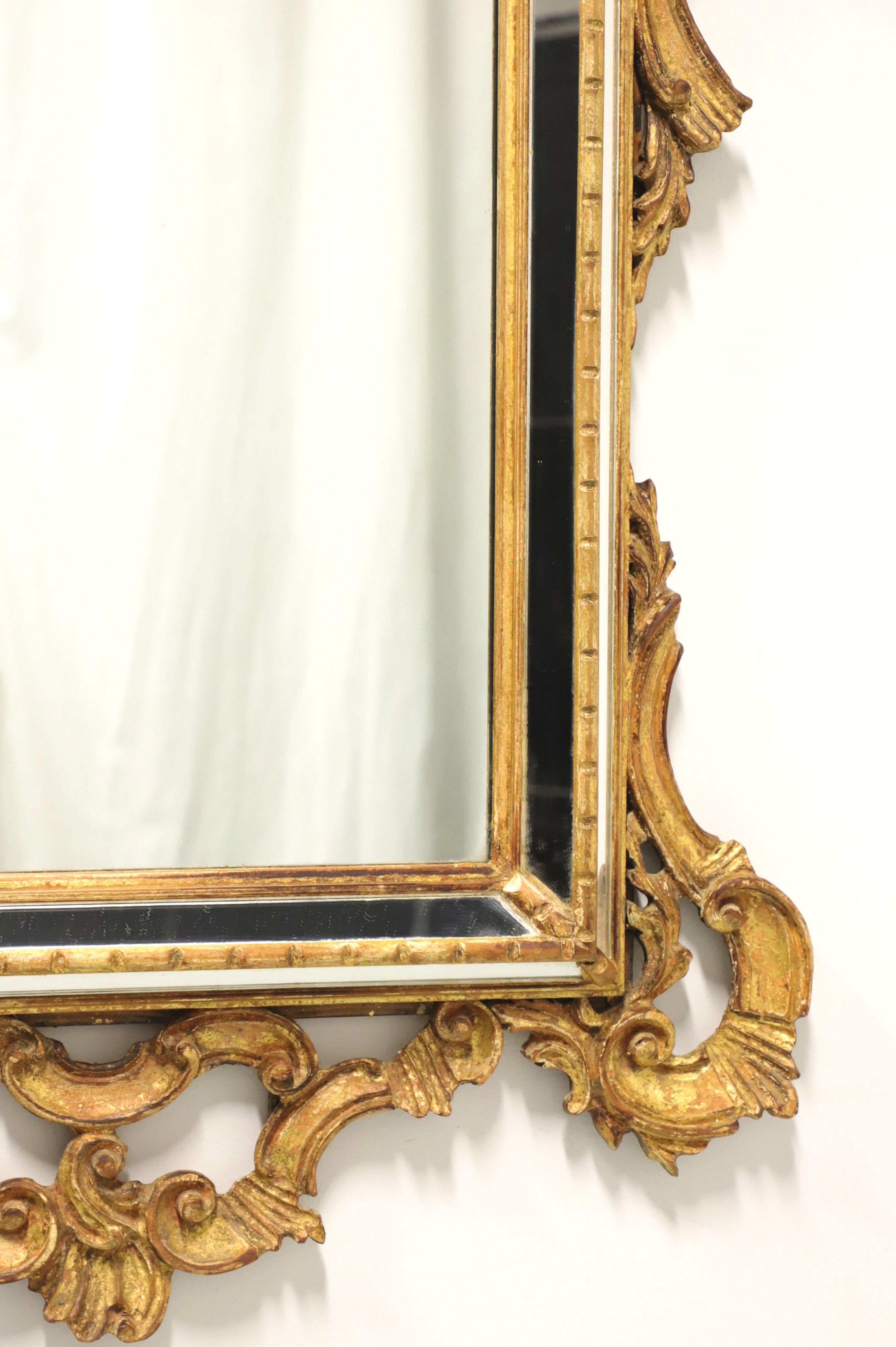 20th Century LABARGE 1960's Gold Carved French Louis XV Rococo Parclose Wall Mirror - B