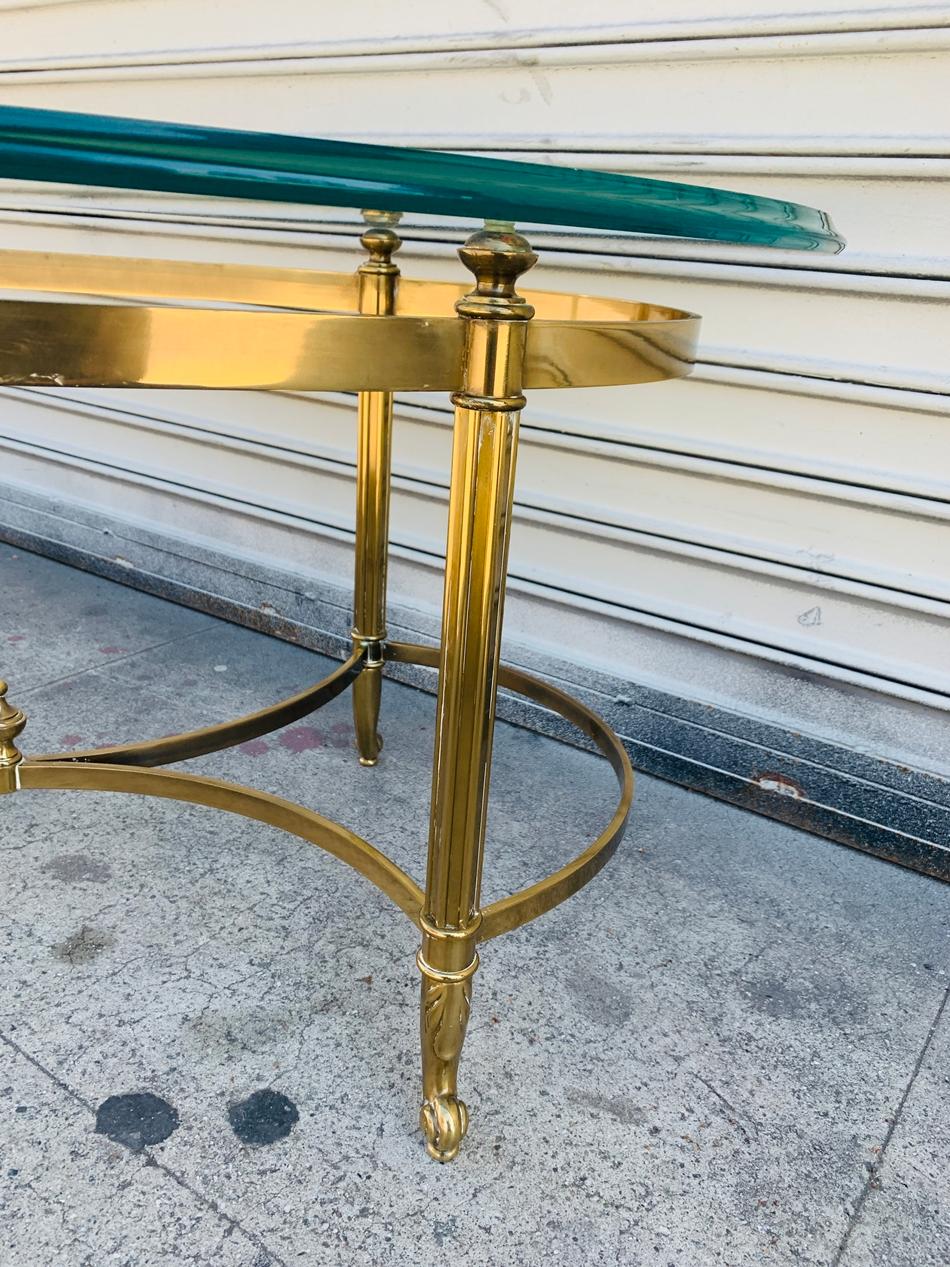 Labarge Brass and Glass Coffee Table Made in Italy 3