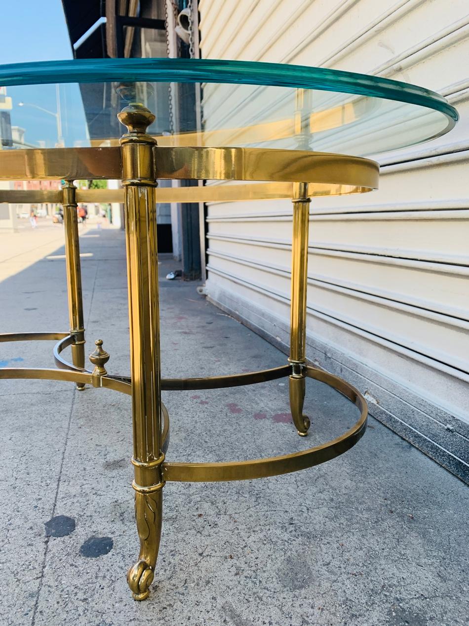 Labarge Brass and Glass Coffee Table Made in Italy 4