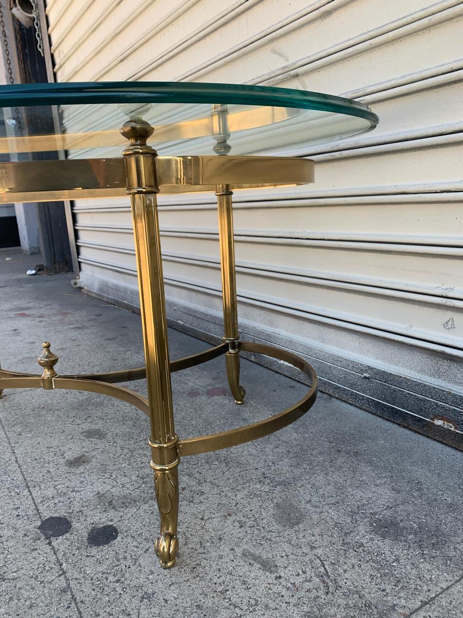 Labarge Brass and Glass Coffee Table Made in Italy 5