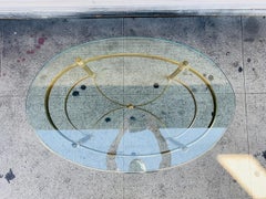 Labarge Brass and Glass Coffee Table Made in Italy