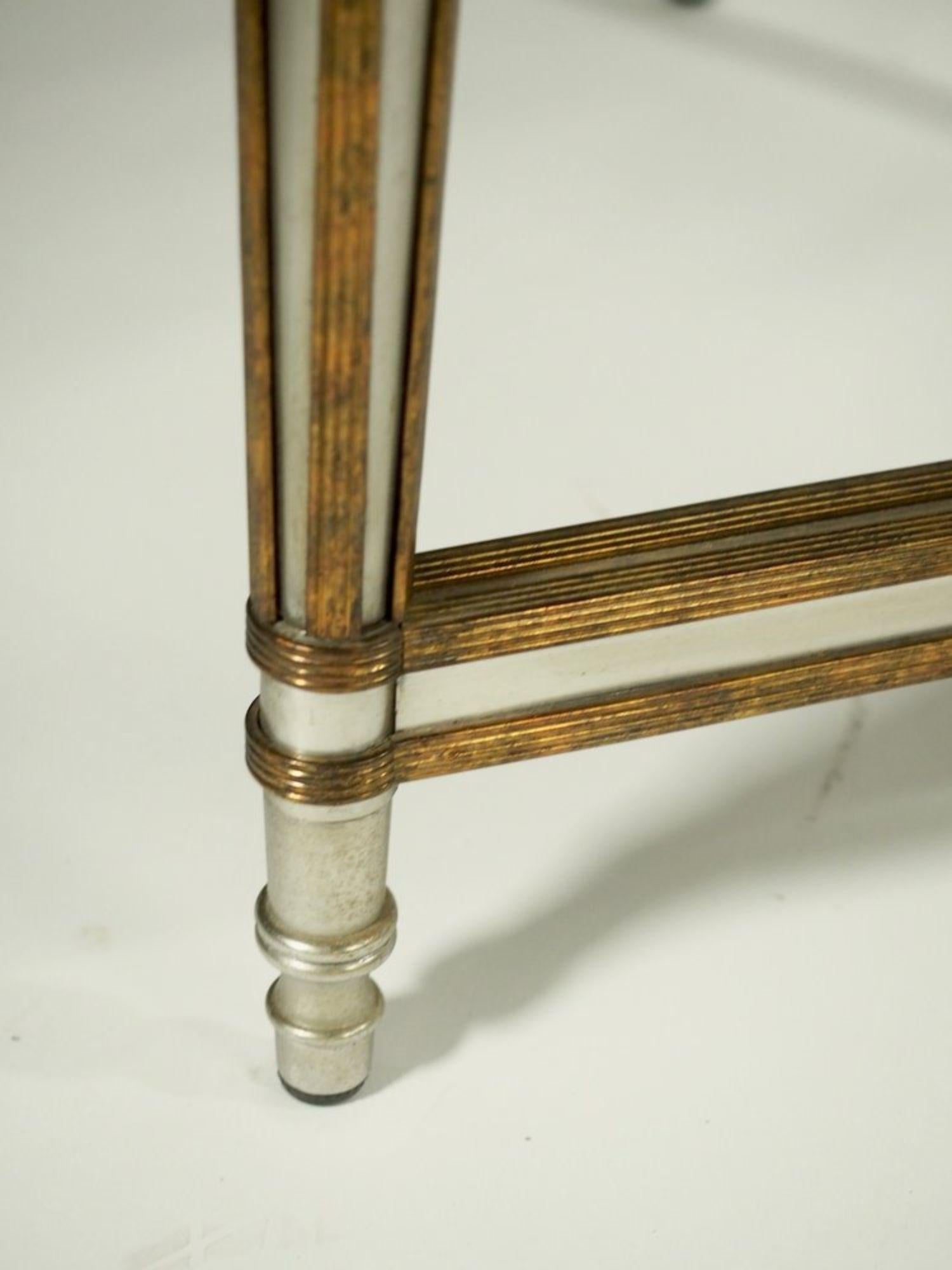 Acier Table centrale/de canapé/de café Labarge en bronze et acier en vente