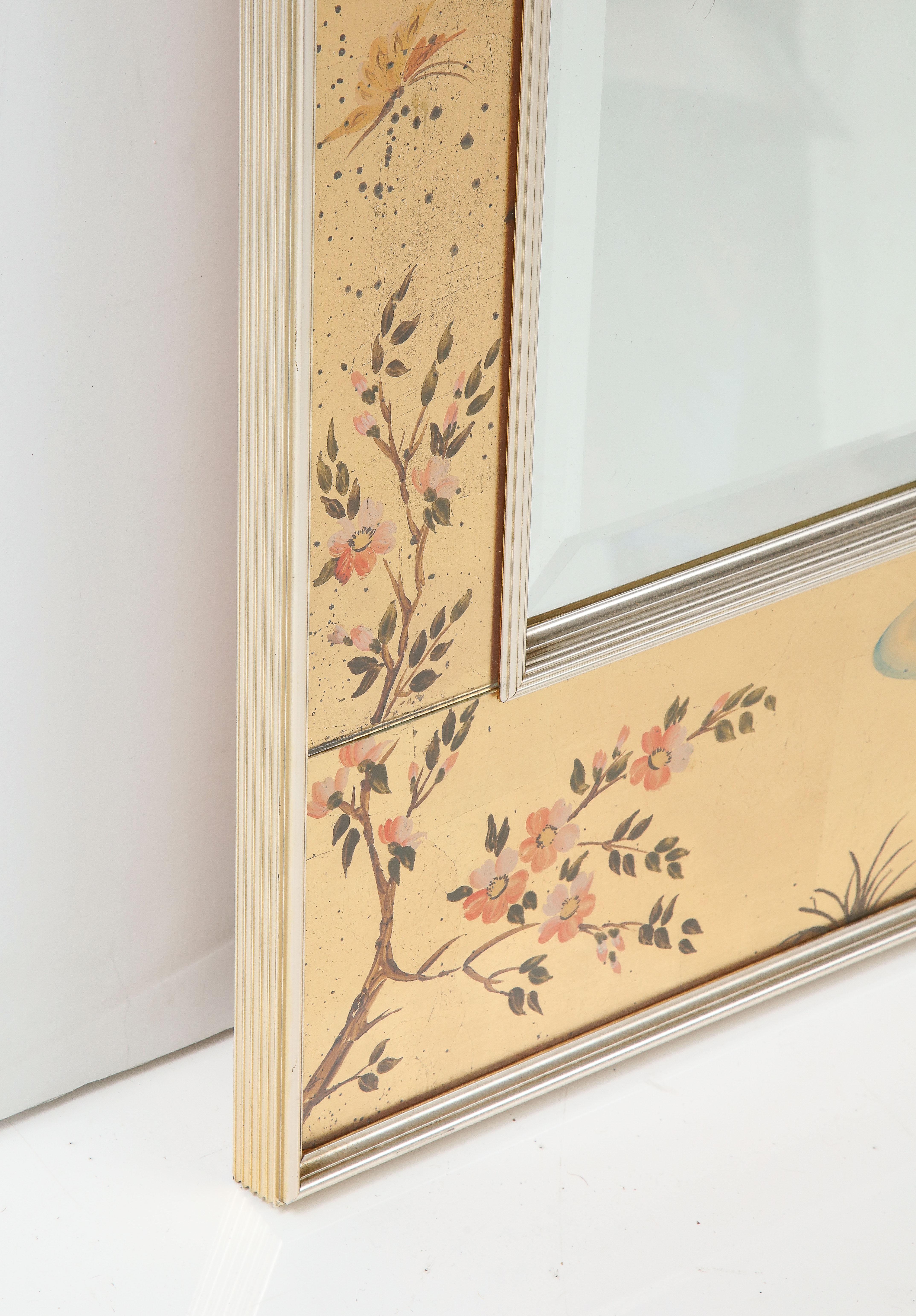 LaBarge Chinoiserie Gold Leaf Mirror  For Sale 2