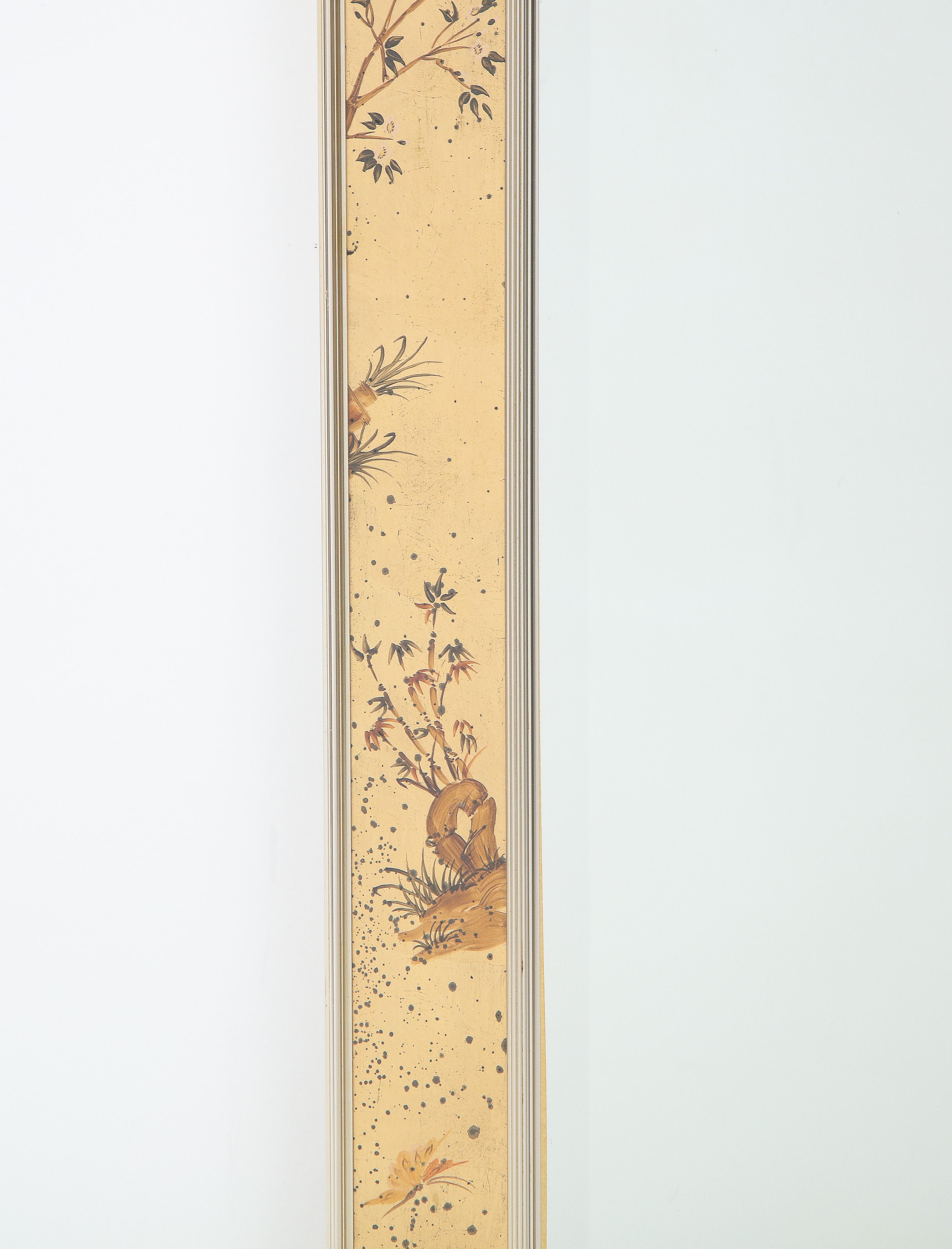 LaBarge Chinoiserie Gold Leaf Mirror  In Good Condition For Sale In New York, NY