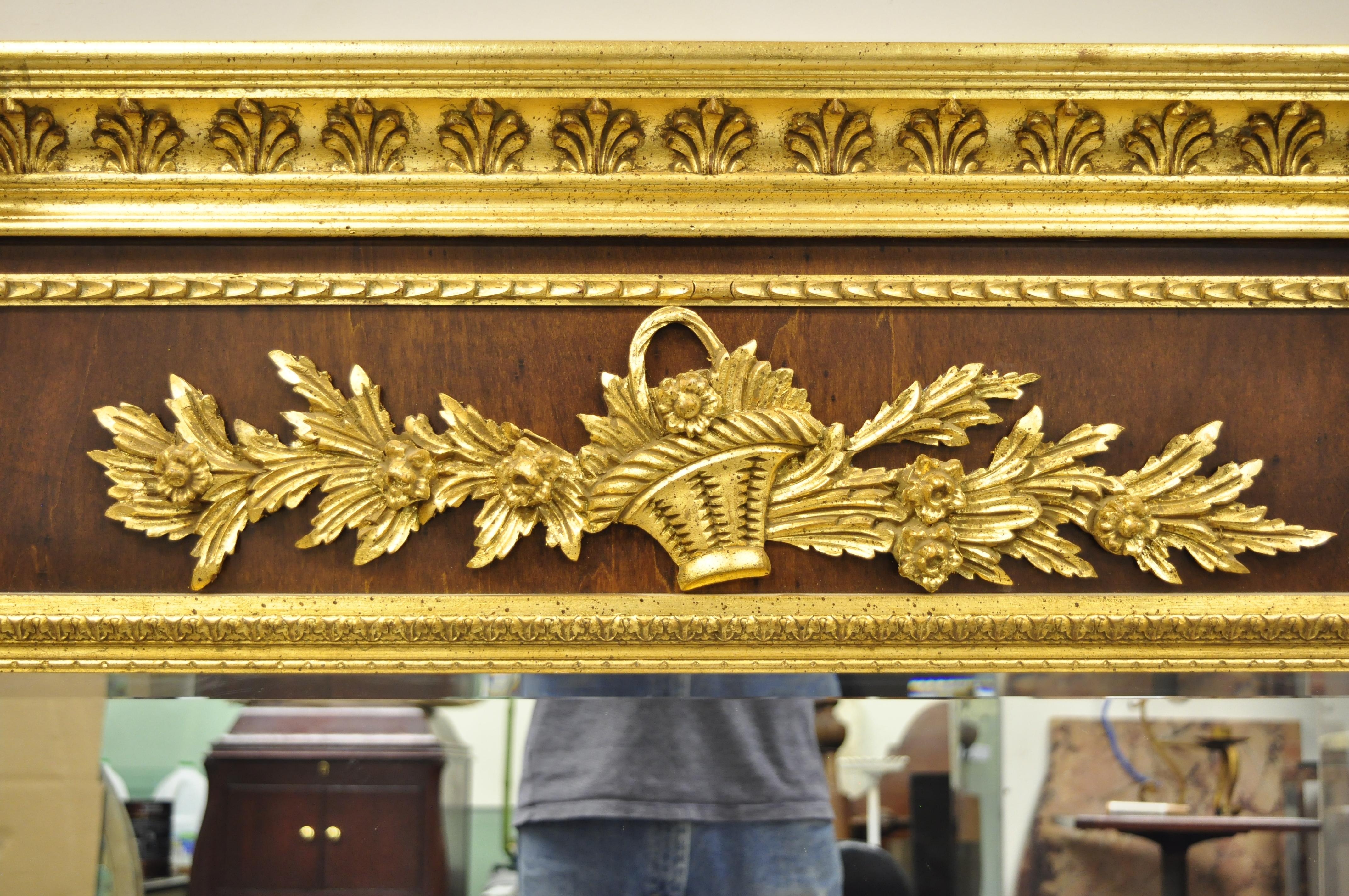 Labarge French Louis XV XVI Style Gold Gilt Italian Console Wall Pier Mirror In Good Condition In Philadelphia, PA