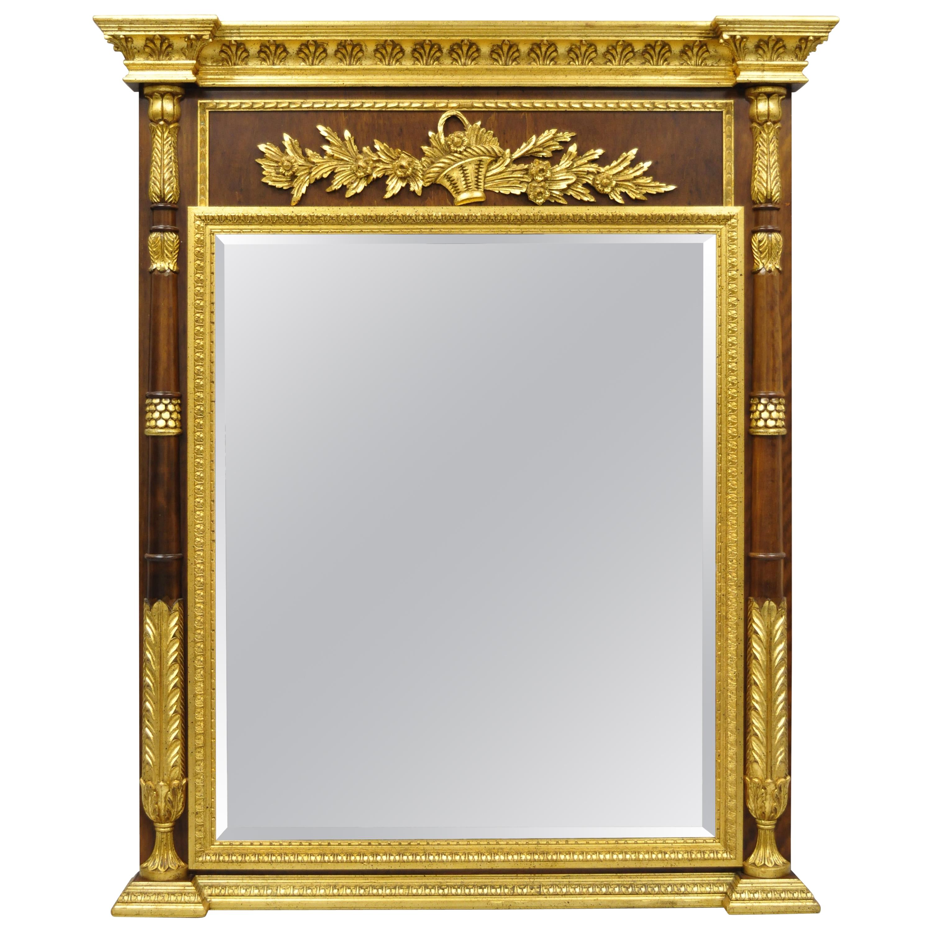 Labarge French Louis XV XVI Style Gold Gilt Italian Console Wall Pier Mirror