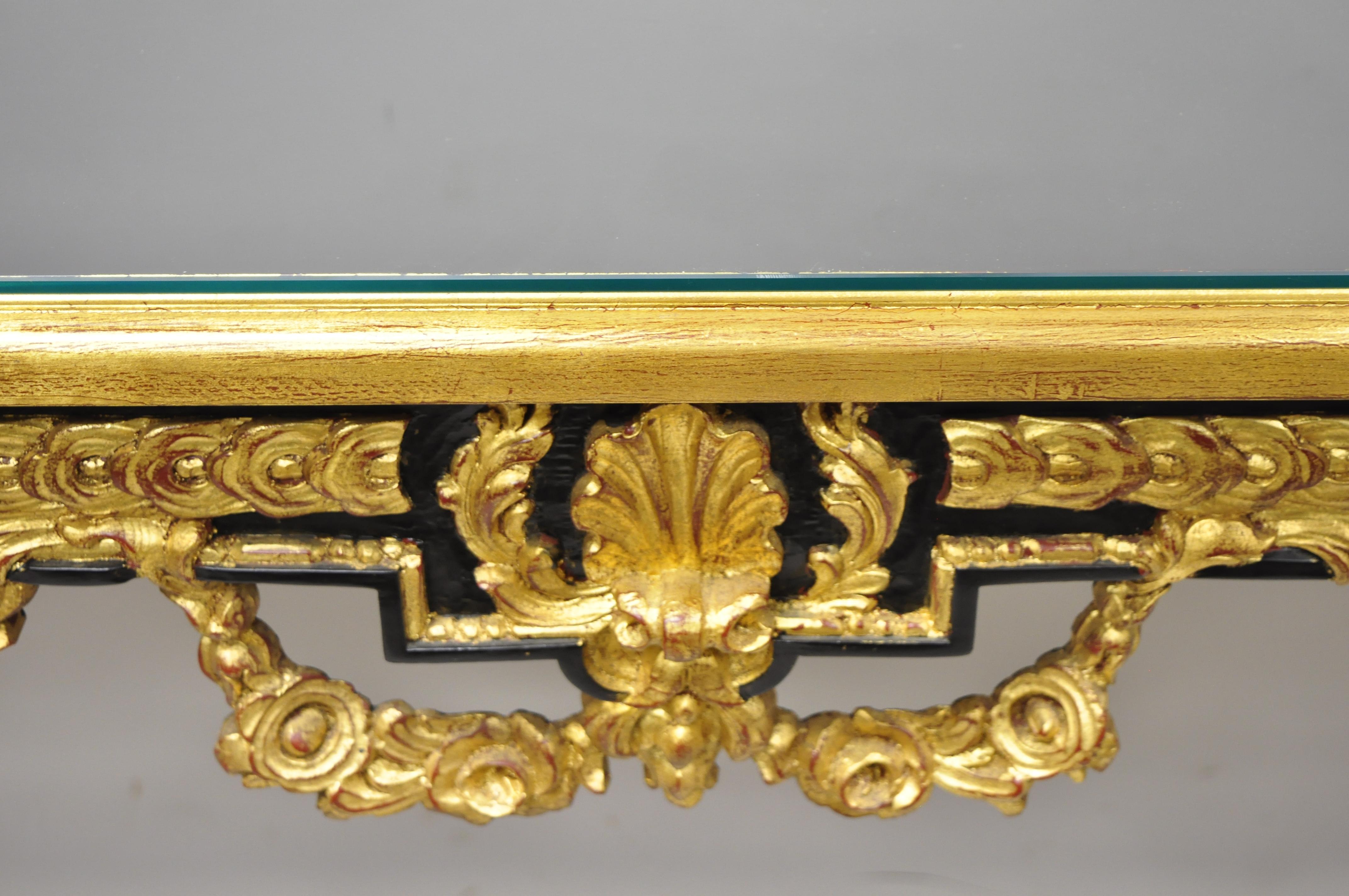 black and gold console table