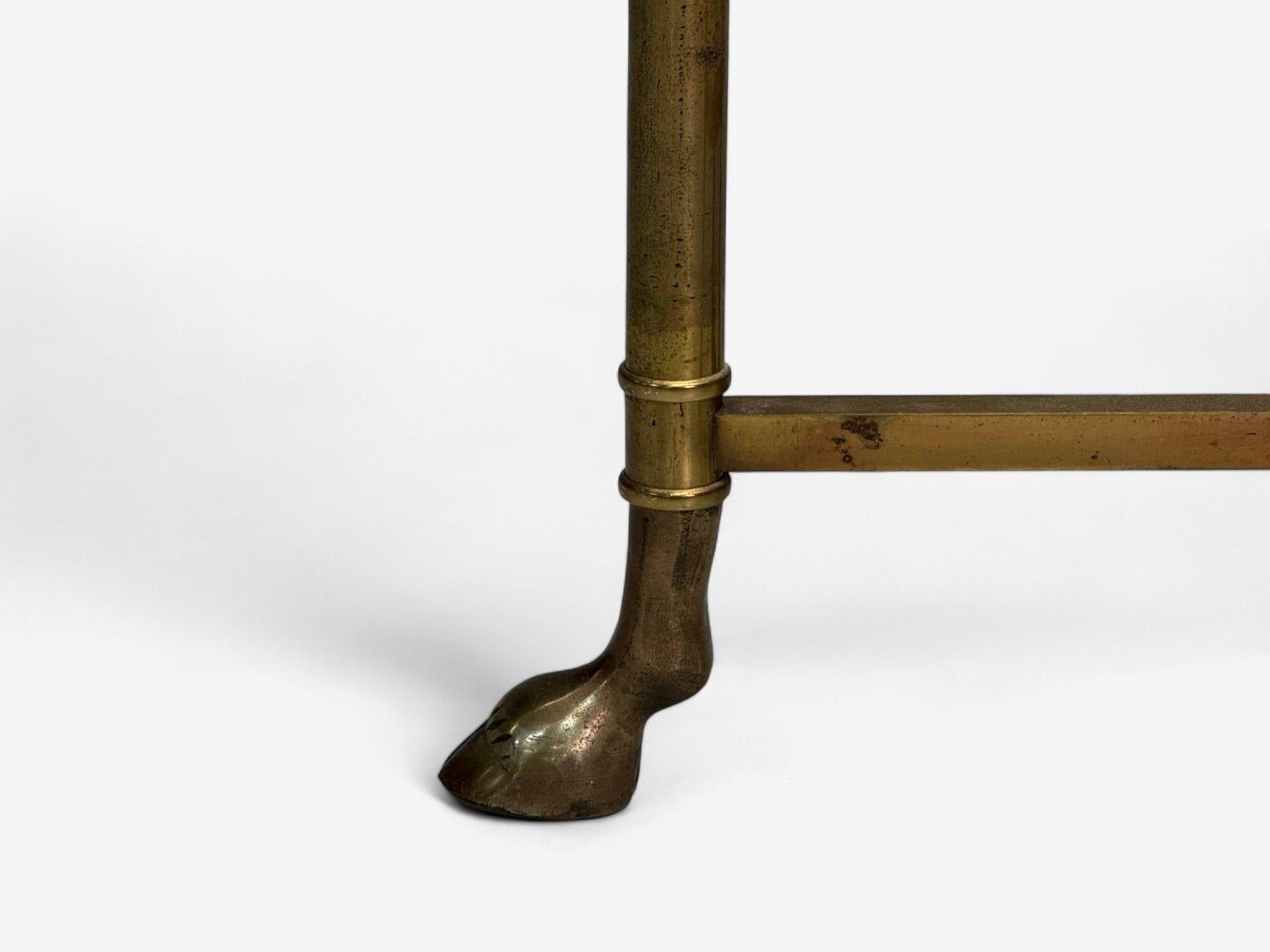 LaBarge, German Modern, Brass, Glass, Console Table, Germany, 1970s 4