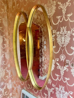 LaBarge Gilt Interlocking Double Oval Mirror