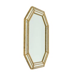 Labarge Gold Faux Bamboo Mirror